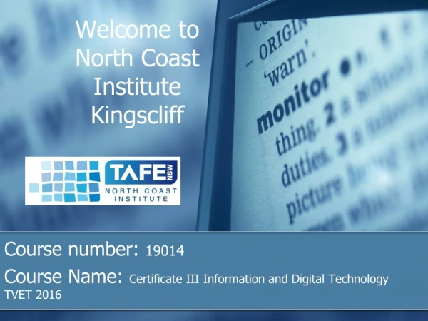 Welcome to North Coast Institute Kingscliff