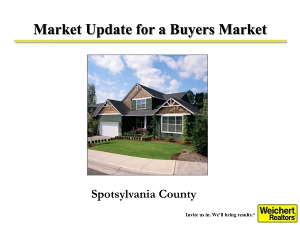 Market Update for a Buyers Market