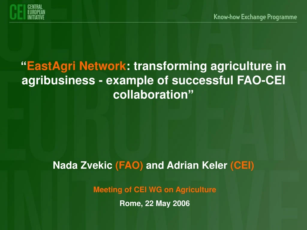 eastagri network transforming agriculture