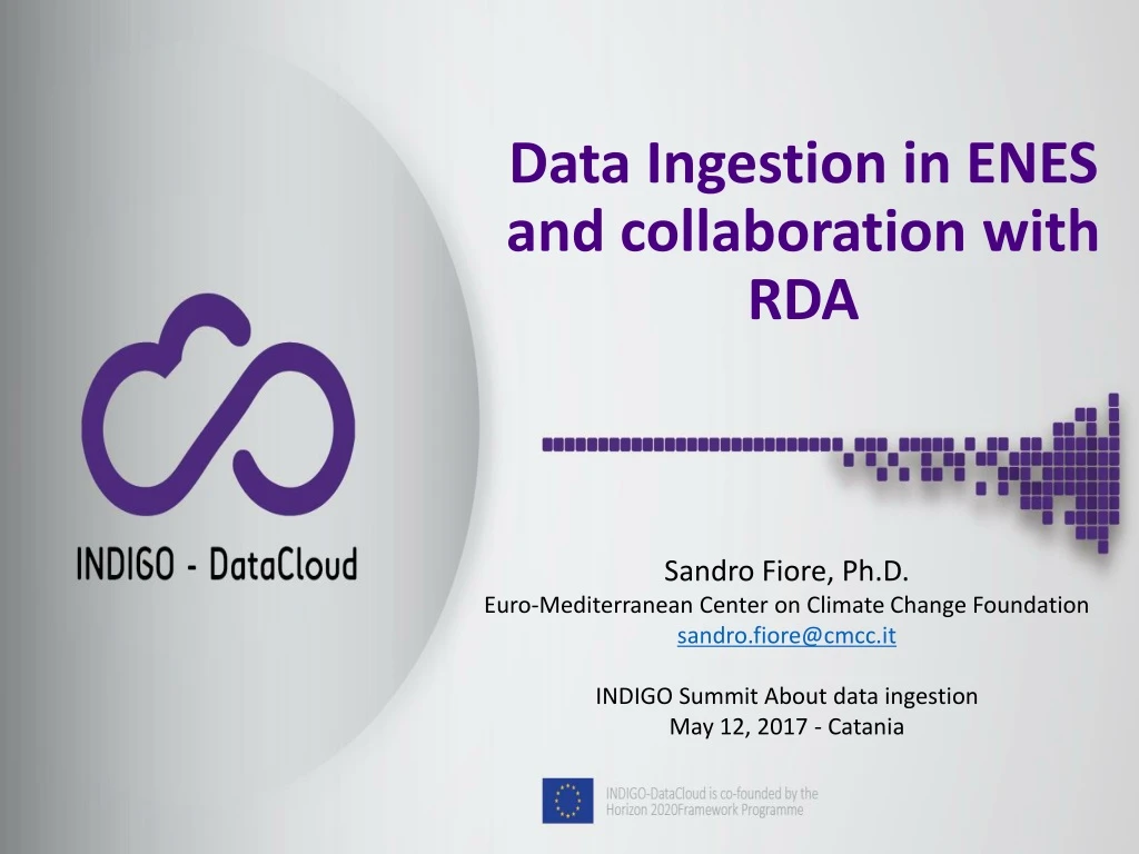 data ingestion in enes and collaboration with rda