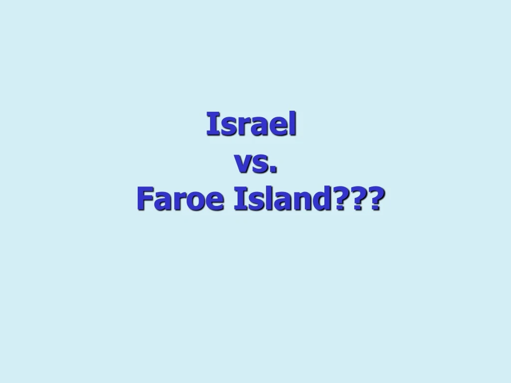 israel vs faroe island