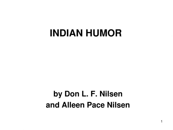 INDIAN HUMOR