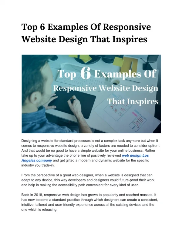 Top 6 Examples Of Responsive Website Design That Inspires