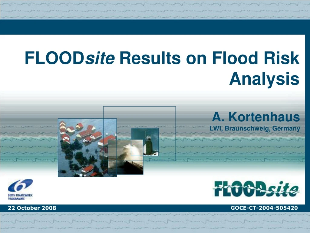 flood site results on flood risk analysis