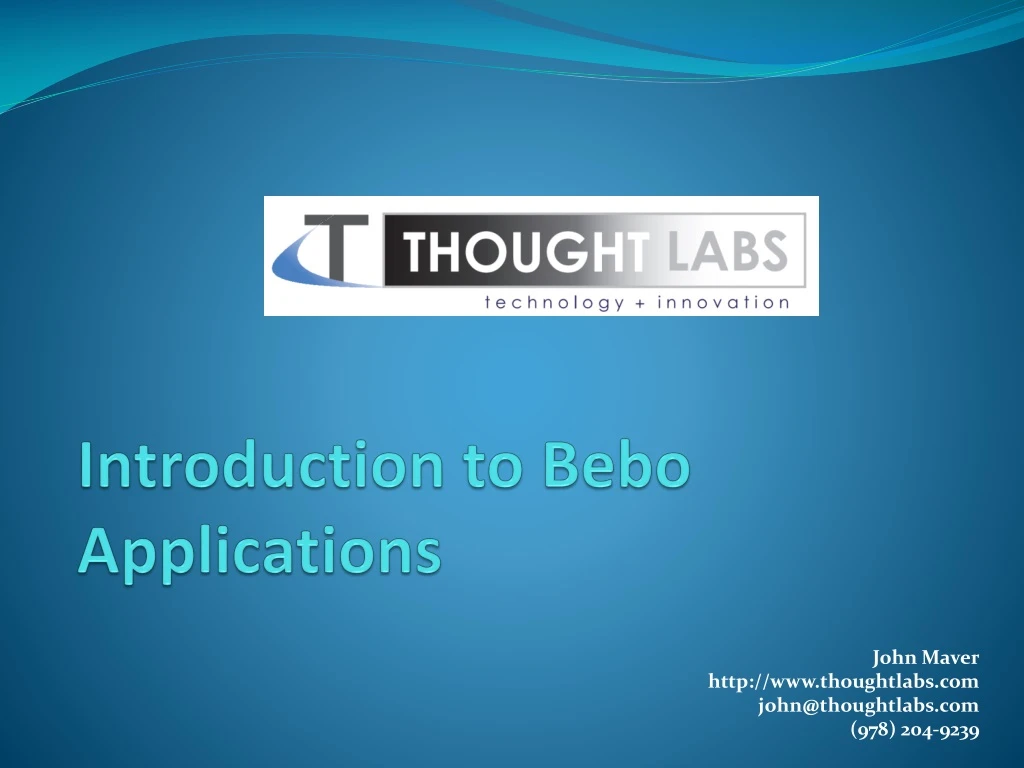 introduction to bebo applications