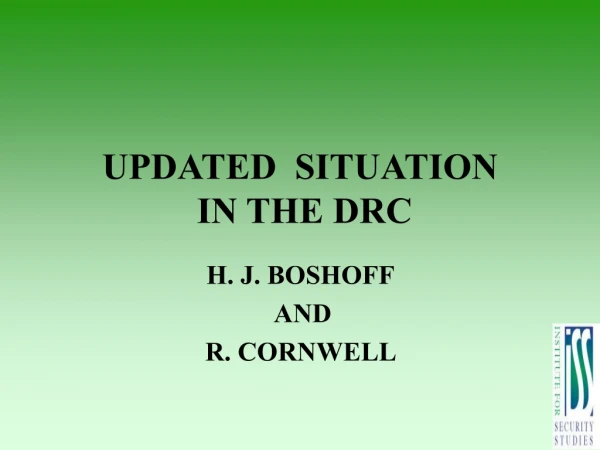 UPDATED SITUATION IN THE DRC