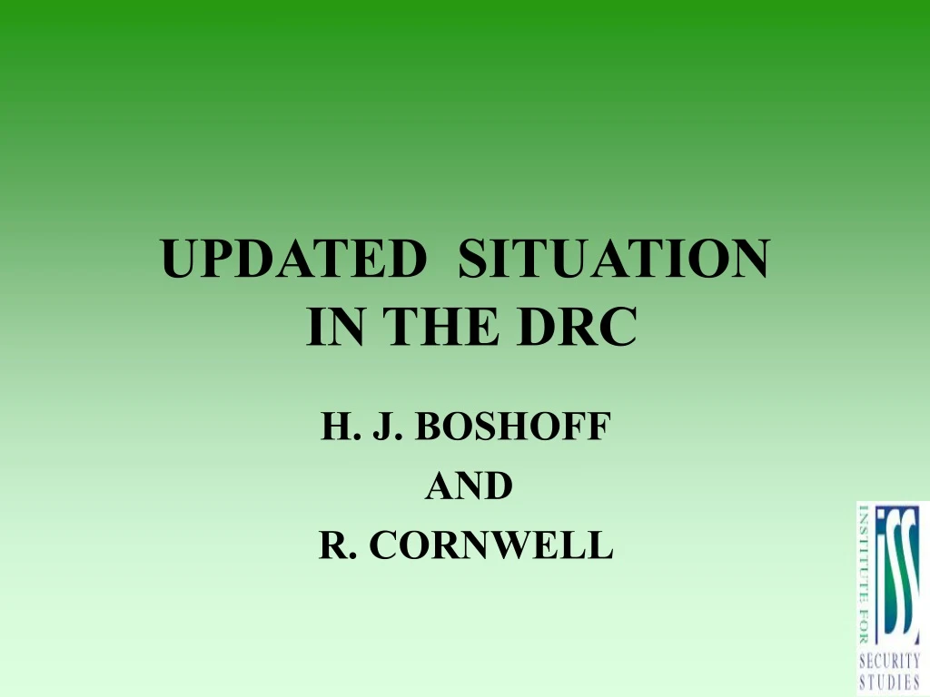 updated situation in the drc