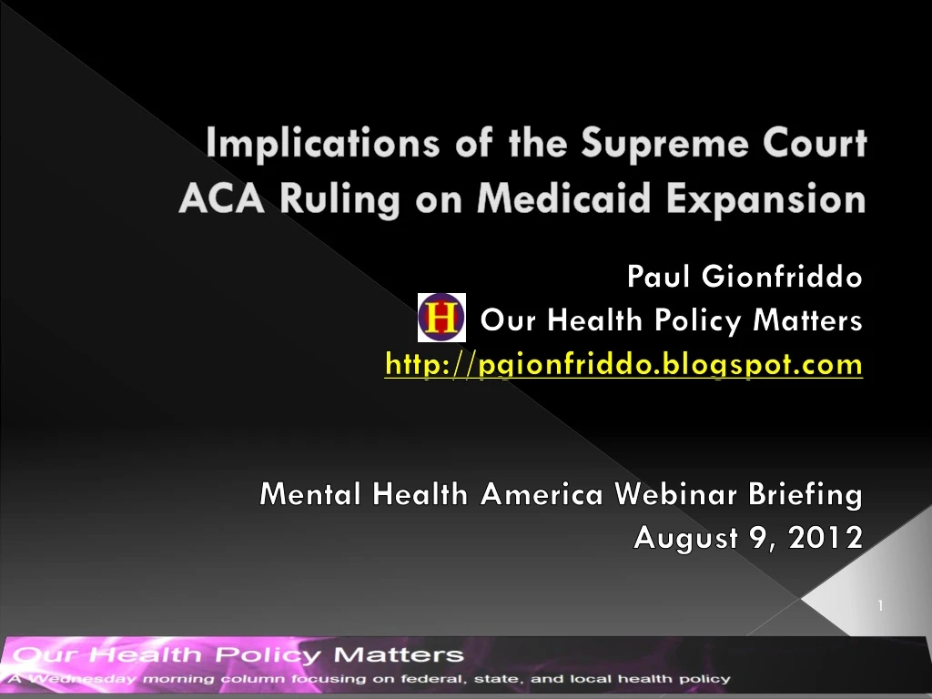 implications of the supreme court aca ruling on medicaid expansion