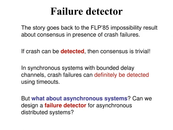 Failure detector