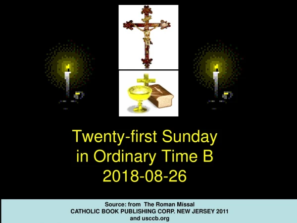 Twenty-first Sunday in Ordinary Time B 2018-08-26