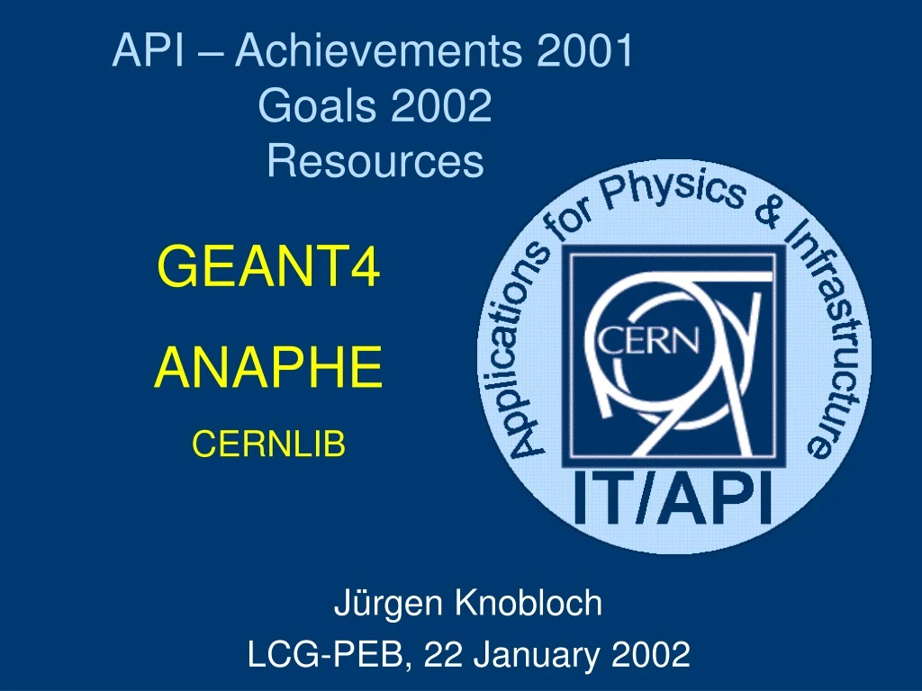 api achievements 2001 goals 2002 resources