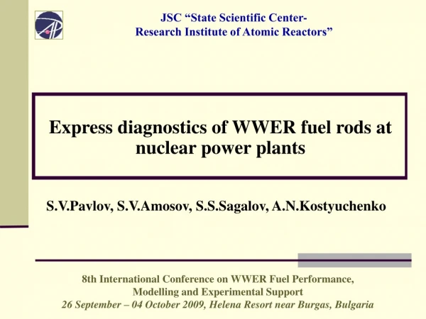 Express diagnostics of WWER fuel rods at nuclear power plants