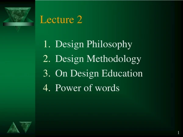 Lecture 2