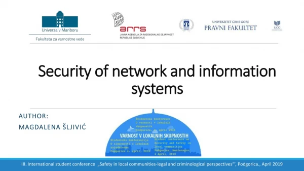 Security of network and information systems