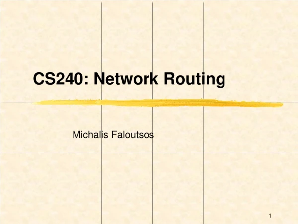 CS240: Network Routing