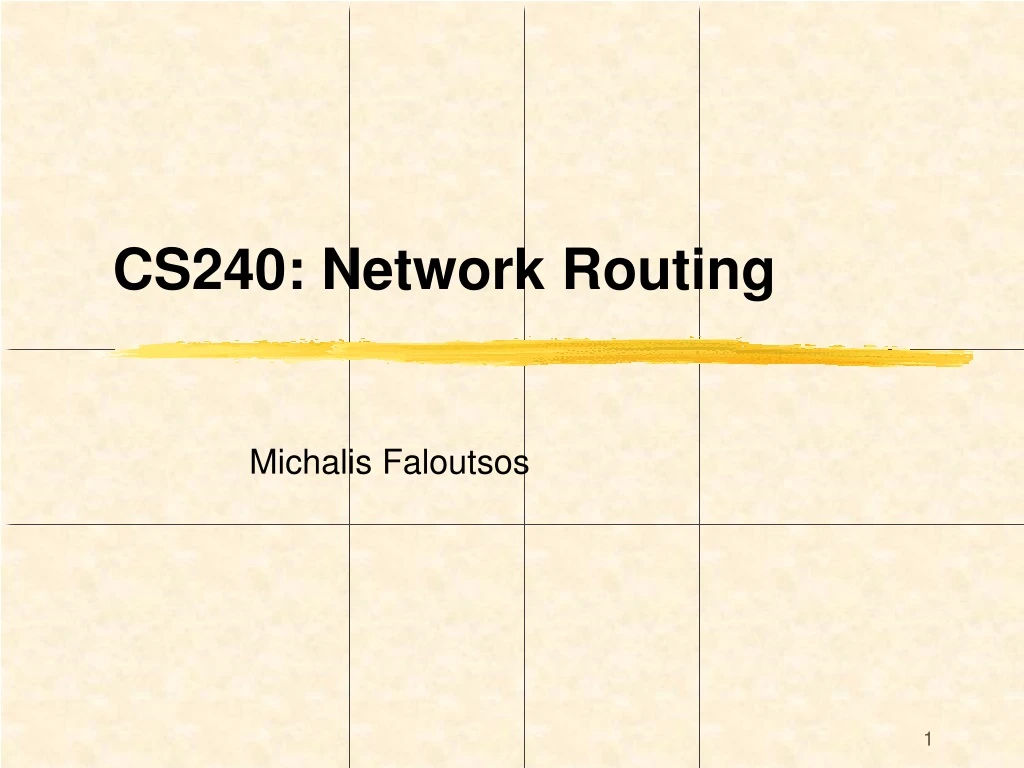 cs240 network routing