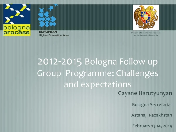 2012-2015 Bologna Follow-up Group Programme: Challenges and expectations