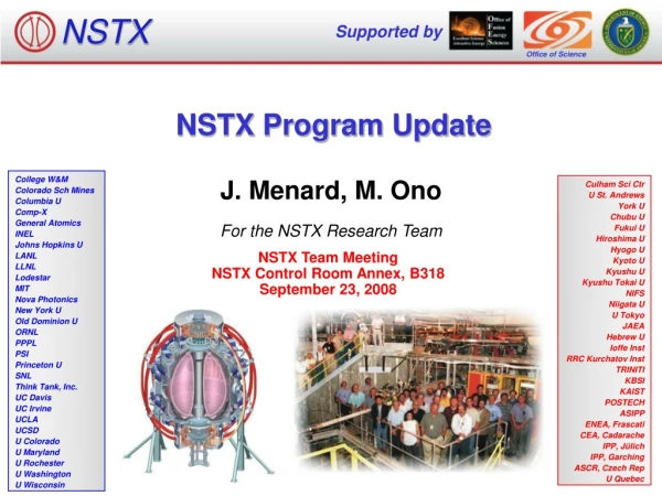 NSTX Program Update