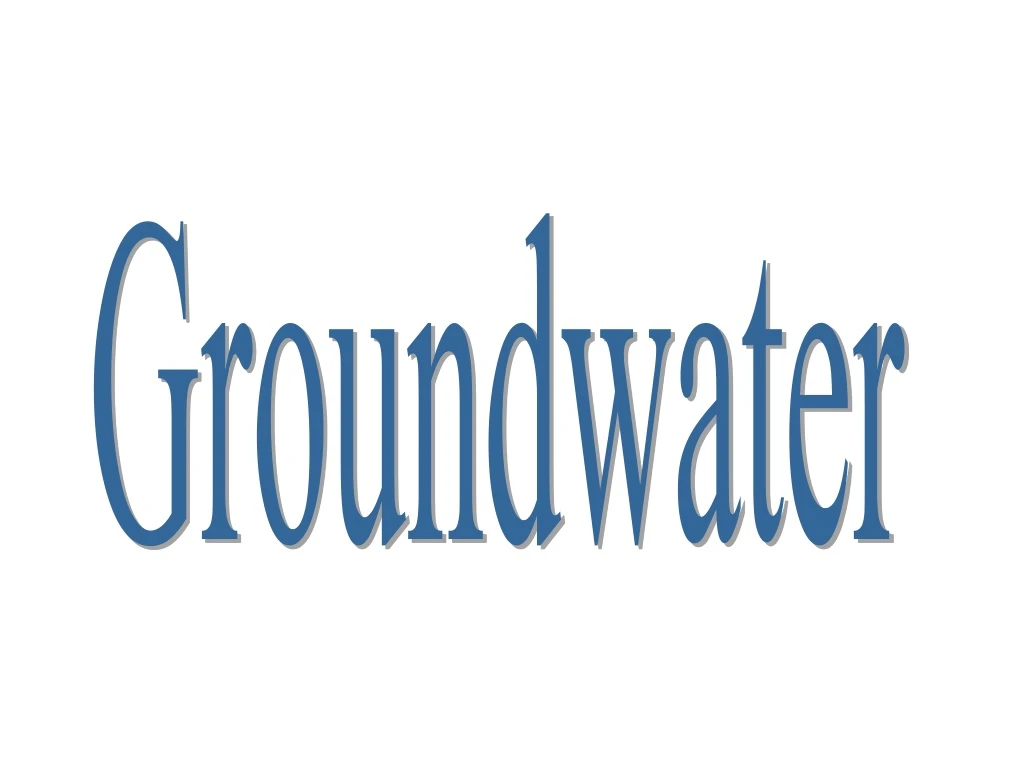 groundwater