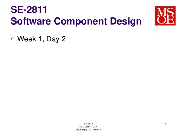 SE-2811 Software Component Design