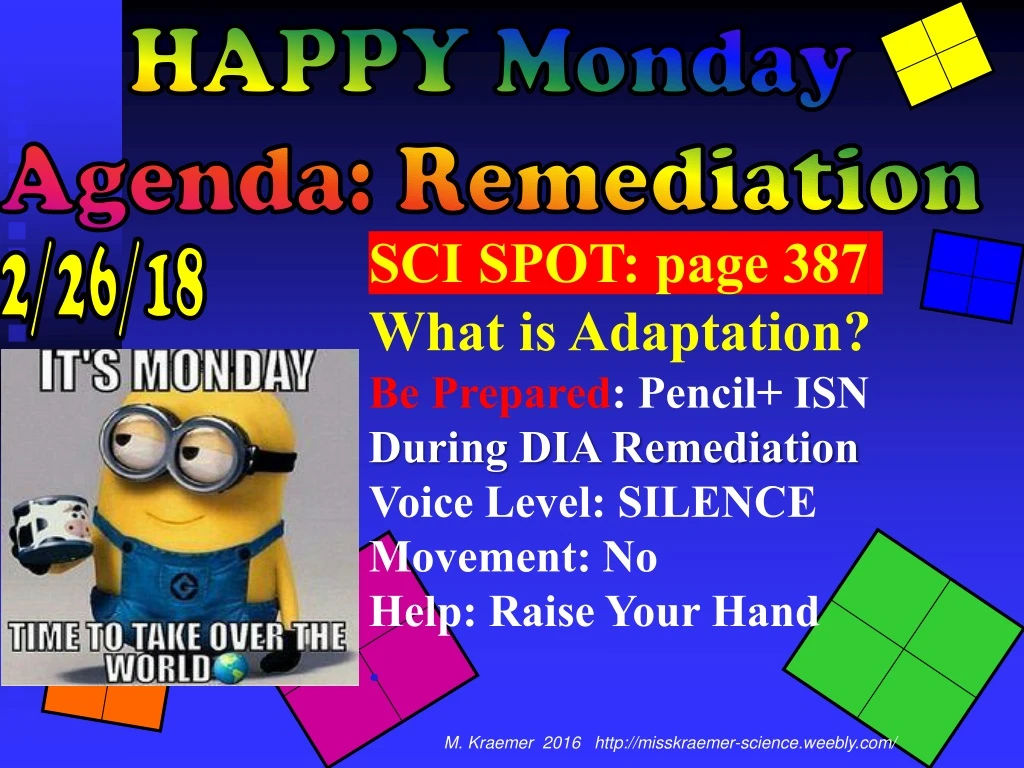 happy monday agenda remediation