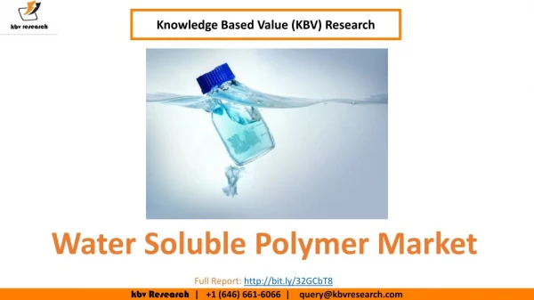 Water Soluble Polymer Market Size- KBV Research