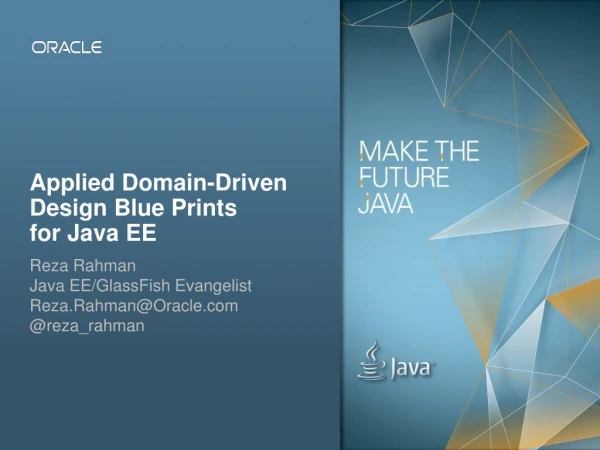 Applied Domain-Driven Design Blue Prints for Java EE