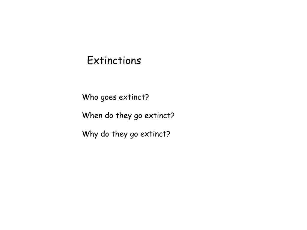 extinctions