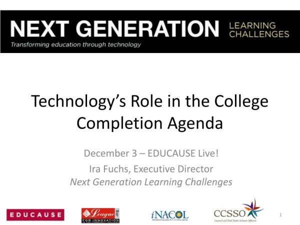 Technology’s Role in the College Completion Agenda
