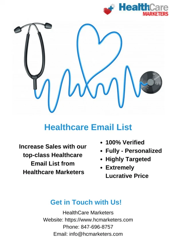 Targeted Healthcare List from Healthcare Marketers in USA