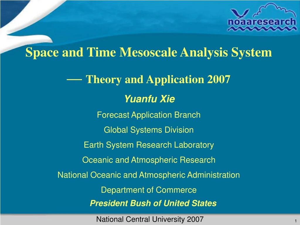 space and time mesoscale analysis system theory