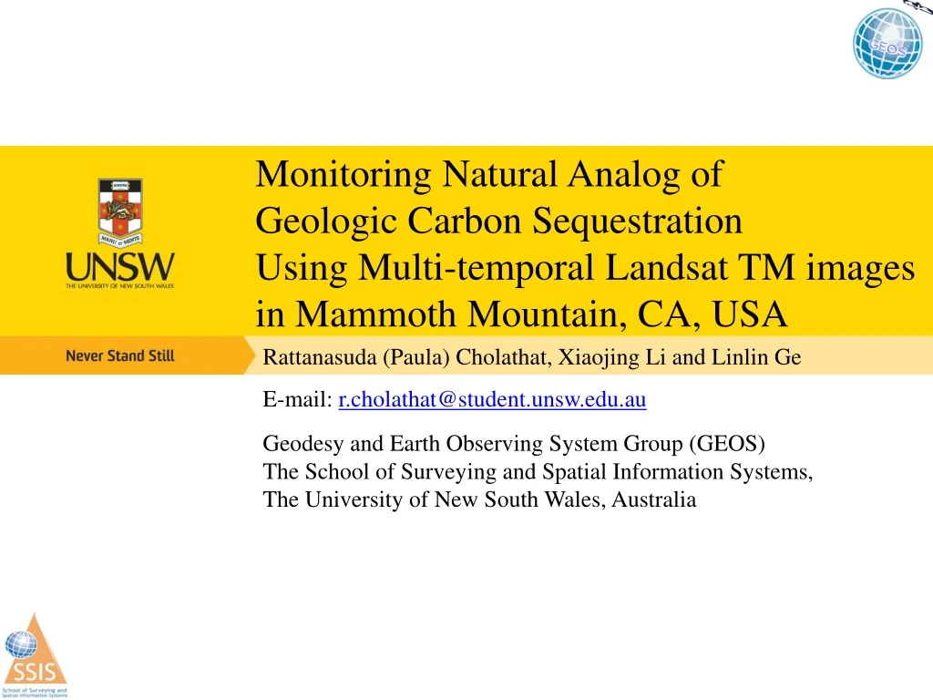 monitoring natural analog of geologic carbon