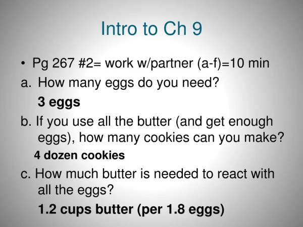 Intro to Ch 9