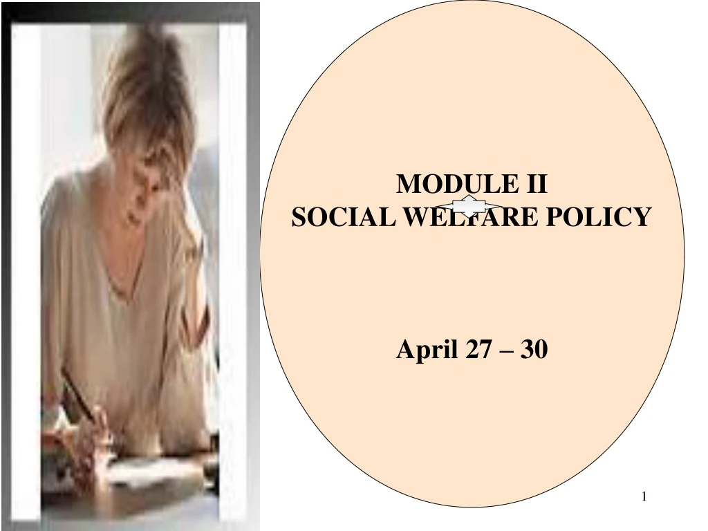 module ii social welfare policy april 27 30