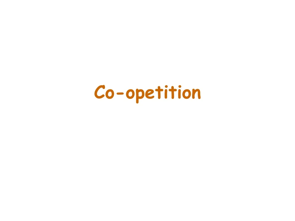 co opetition