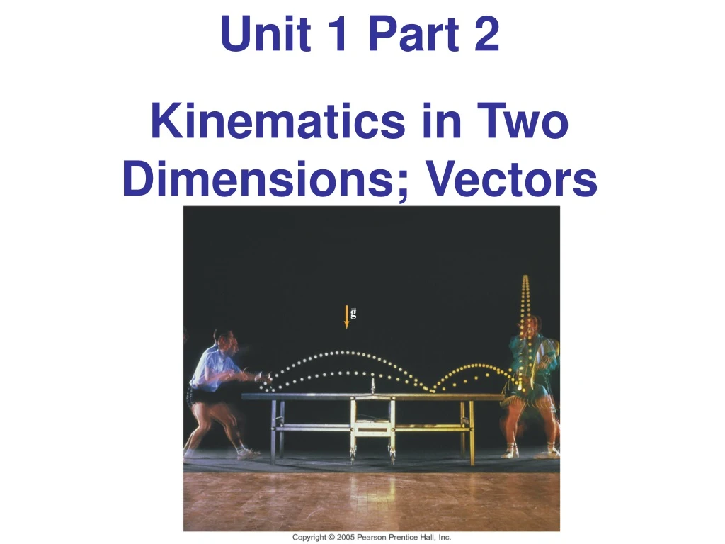 unit 1 part 2 kinematics in two dimensions vectors