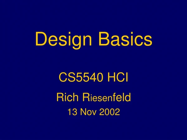 Design Basics