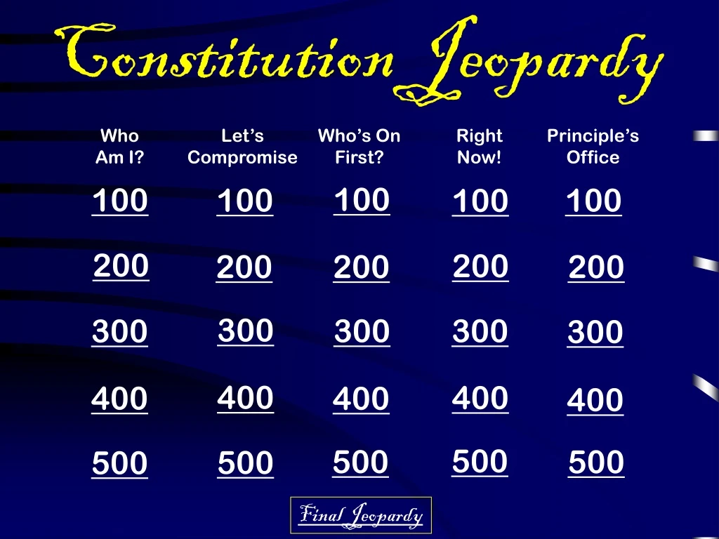 constitution jeopardy