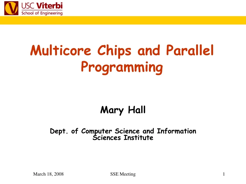 multicore chips and parallel programming