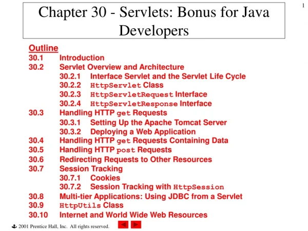 Chapter 30 - Servlets: Bonus for Java Developers