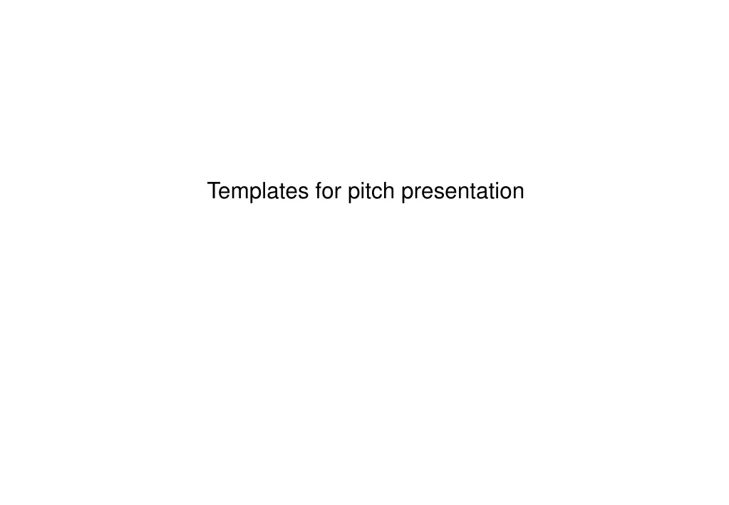 templates for pitch presentation
