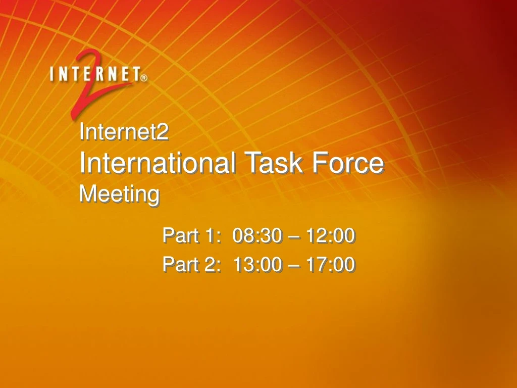 internet2 international task force meeting