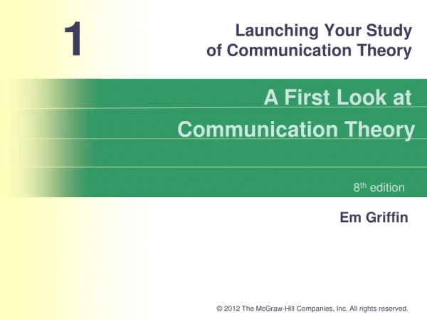 Launching Your Study of Communication Theory