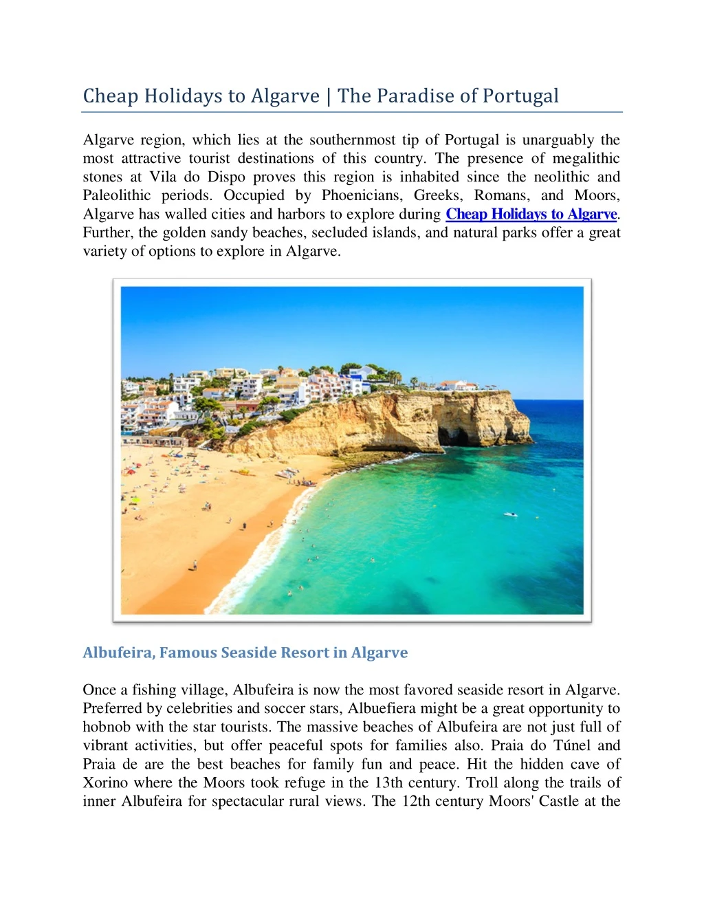cheap holidays to algarve the paradise of portugal