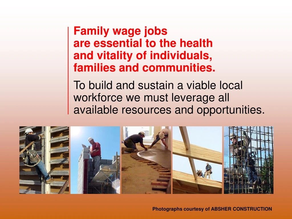 family wage jobs are essential to the health