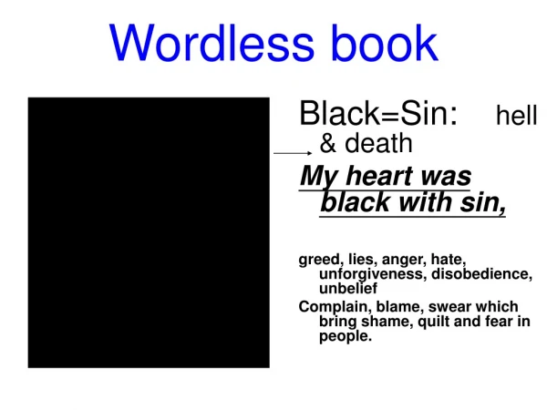 Wordless book