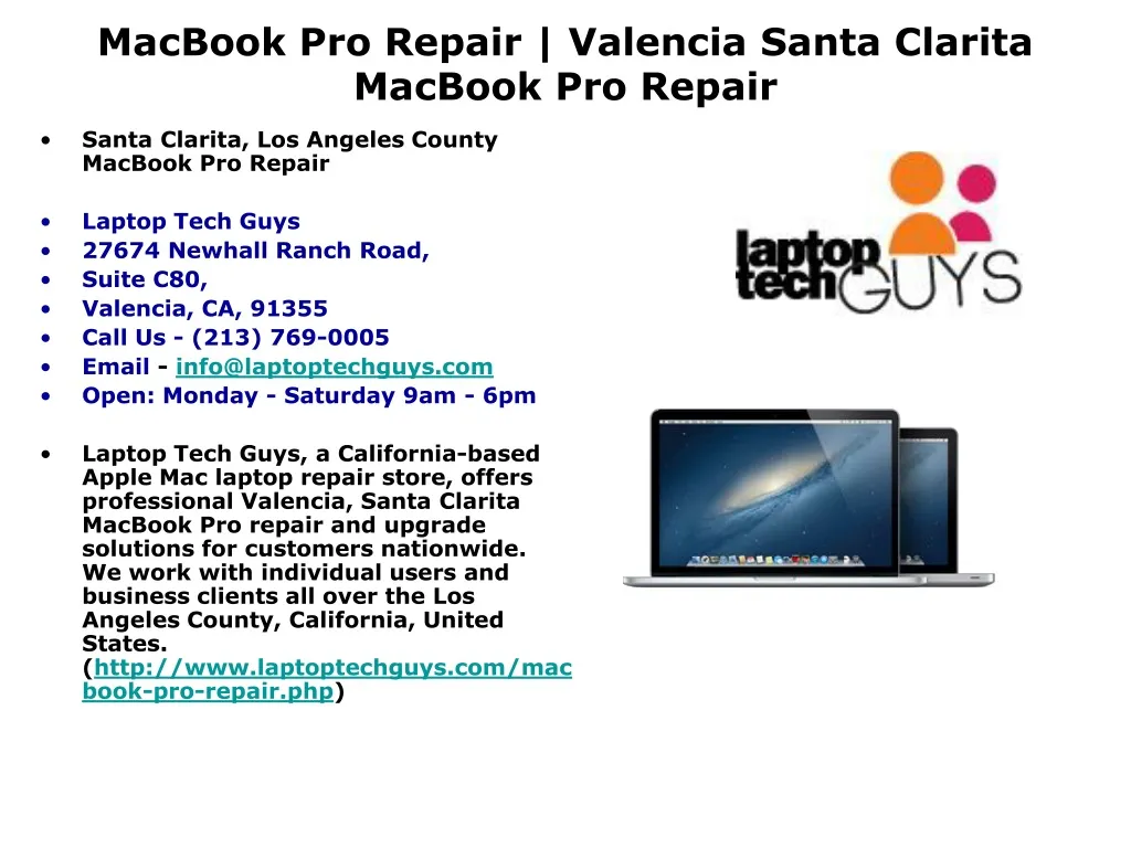 macbook pro repair valencia santa clarita macbook pro repair