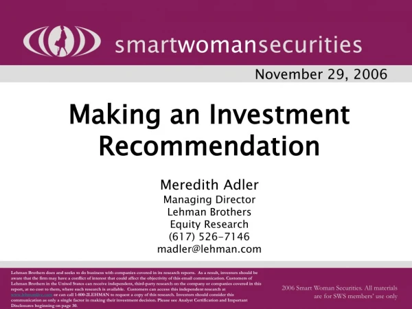 smart woman securities