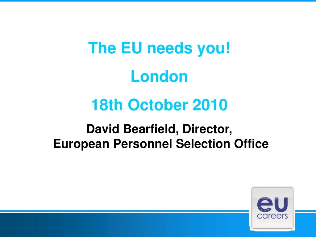 the eu needs you london 18th october 2010 david