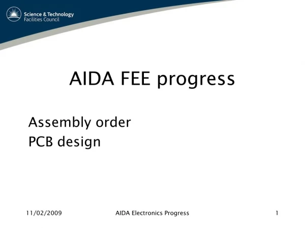AIDA FEE progress